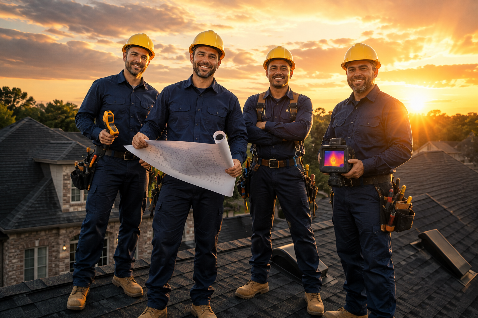 Professional roofing services team from DP Roofing